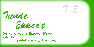tunde eppert business card