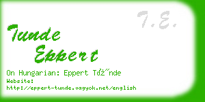 tunde eppert business card